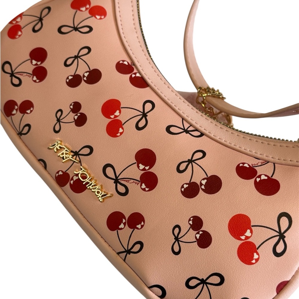 Betsey Johnson Pink and Cream Handbag - Picture 2 of 13